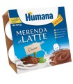 HUMANA MERENDA AL LATTE GUSTO CIOCCOLATO 100 G 4 PEZZI