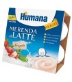 HUMANA MERENDA AL LATTE GUSTO FRAGOLA 100 G 4 PEZZI