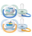 AVENT ULTRA AIR SUCCHIETTO MAMA/BOAT MASCHIO 0-6 MESI 2 PEZZI