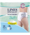 PANNOLONE PER INCONTINENZA LINES SPECIALIST DERMA PANTS PLUS XL 14 PEZZI