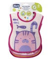 CHICCO BAVAGLINO PAPPA 6M 3 PEZZI GIRL