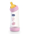 CHICCO BIBERON WELL BEING ANGOLATO IN POLIPROPILENE GIRL DA 250 ML NORMAL LATTICE