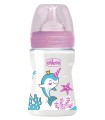 CHICCO BIBERON WB PP GIRL DA 150 ML LENTO SILICONE