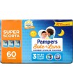 PAMPERS SOLE LUNA TRIO MIDI 60 PEZZI