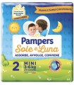 PANNOLINO PER BAMBINO PAMPERS SOLE & LUNA FLASH MINI 21 PEZZI